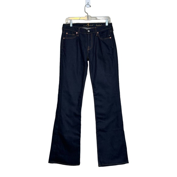 7 for all mankind blue dark wash bootcut women jeans size 28 - Picture 5 of 10